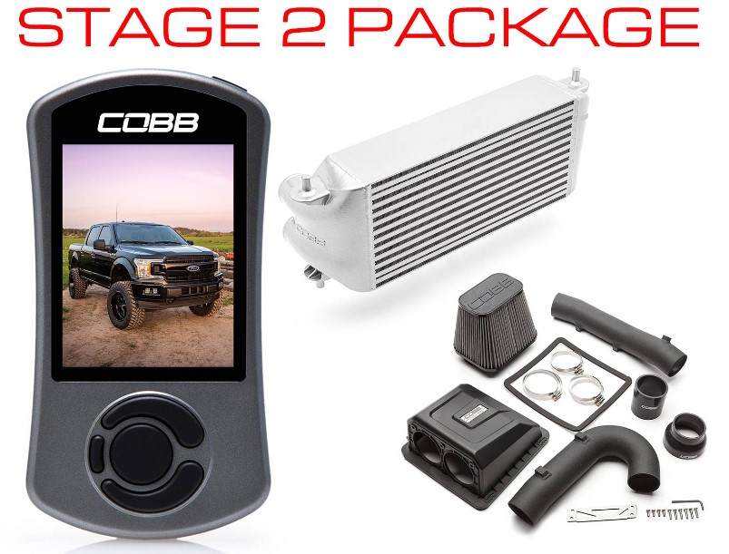 Cobb 2020 Ford F-150 EcoBoost 3.5L Stage 2 Power Package - Silver (Factory Location Intercooler)