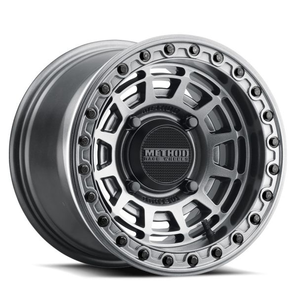 Method MR415 Beadlock 15x10 / 6+4/25mm Offset / 4x156 / 132 CB Graphite Wheel - Gloss Graphite Ring - MR415510461264B