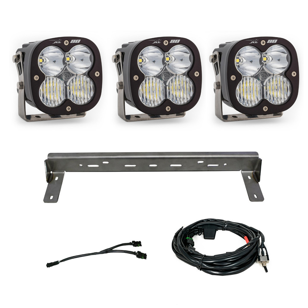 Baja Designs 15-19 Chevy Silverado 2500/3500HD XL80 LED Bumper Kit (Drvg/Racer Spot/Wide Cornering) - 447842