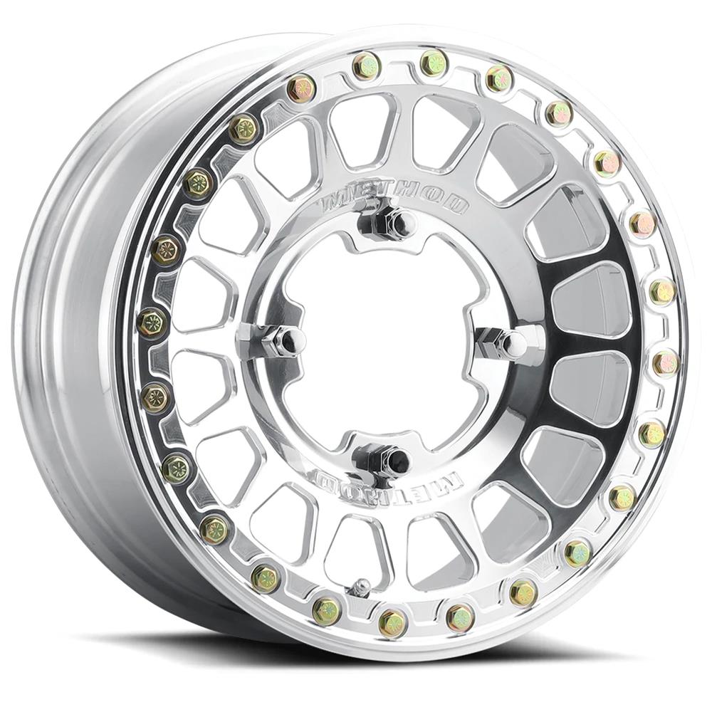 Method MR413 Beadlock 15x7 / 5+2/38mm Offset / 5x4.5 / 70mm CB Polished Wheel - MR413570121152B