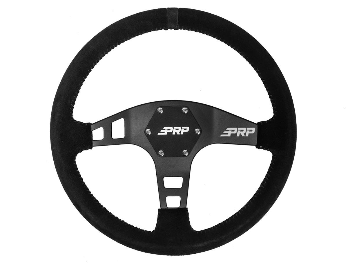 PRP Flat Suede Steering Wheel- Black - G220