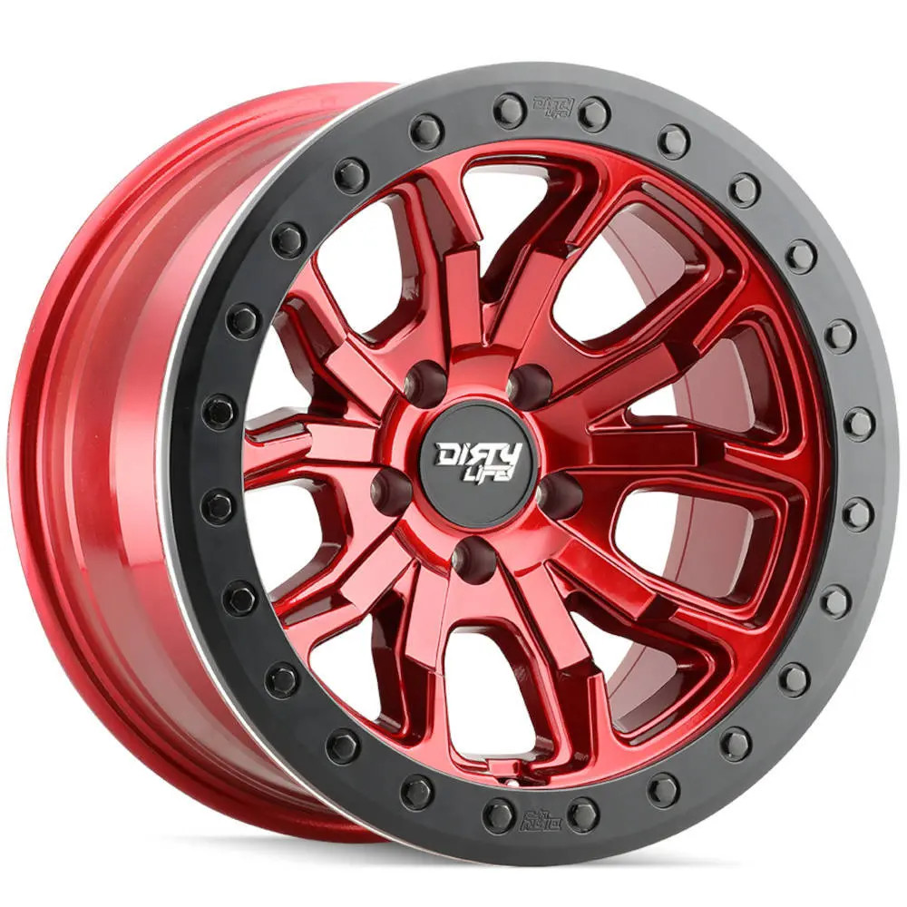 Dirty Life 9303 DT-1 17x9 / 5x139.7 BP / -12mm Offset / 108mm Hub Crimson Candy Red Wheel - 9303-7985R12