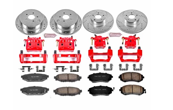 Power Stop 09-10 Subaru Forester Front & Rear Z23 Evolution Sport Brake Kit w/Calipers