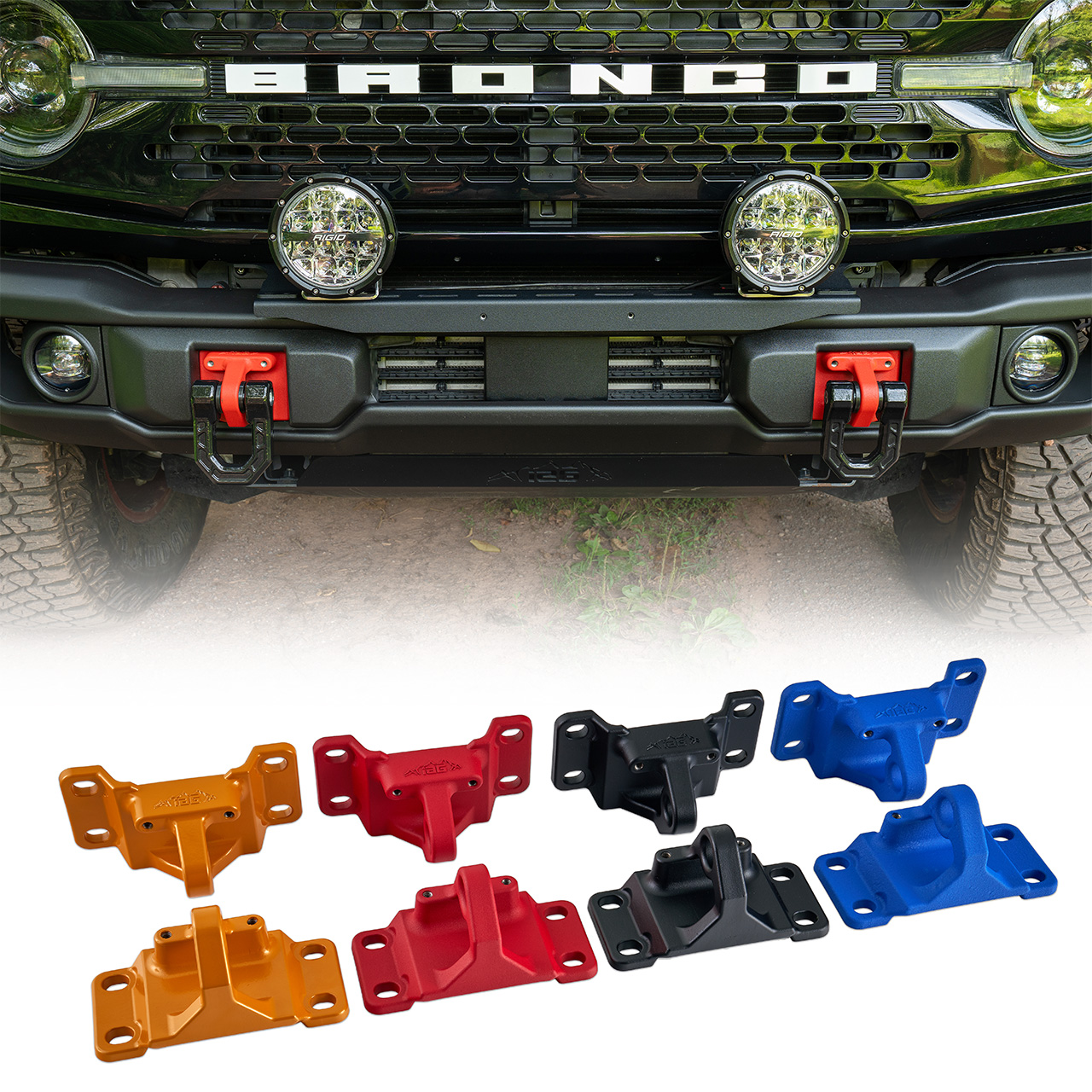 IAG Off-Road FMS Recovery Point Set for 21+ Ford Bronco with Capable/Modular Bumpers
