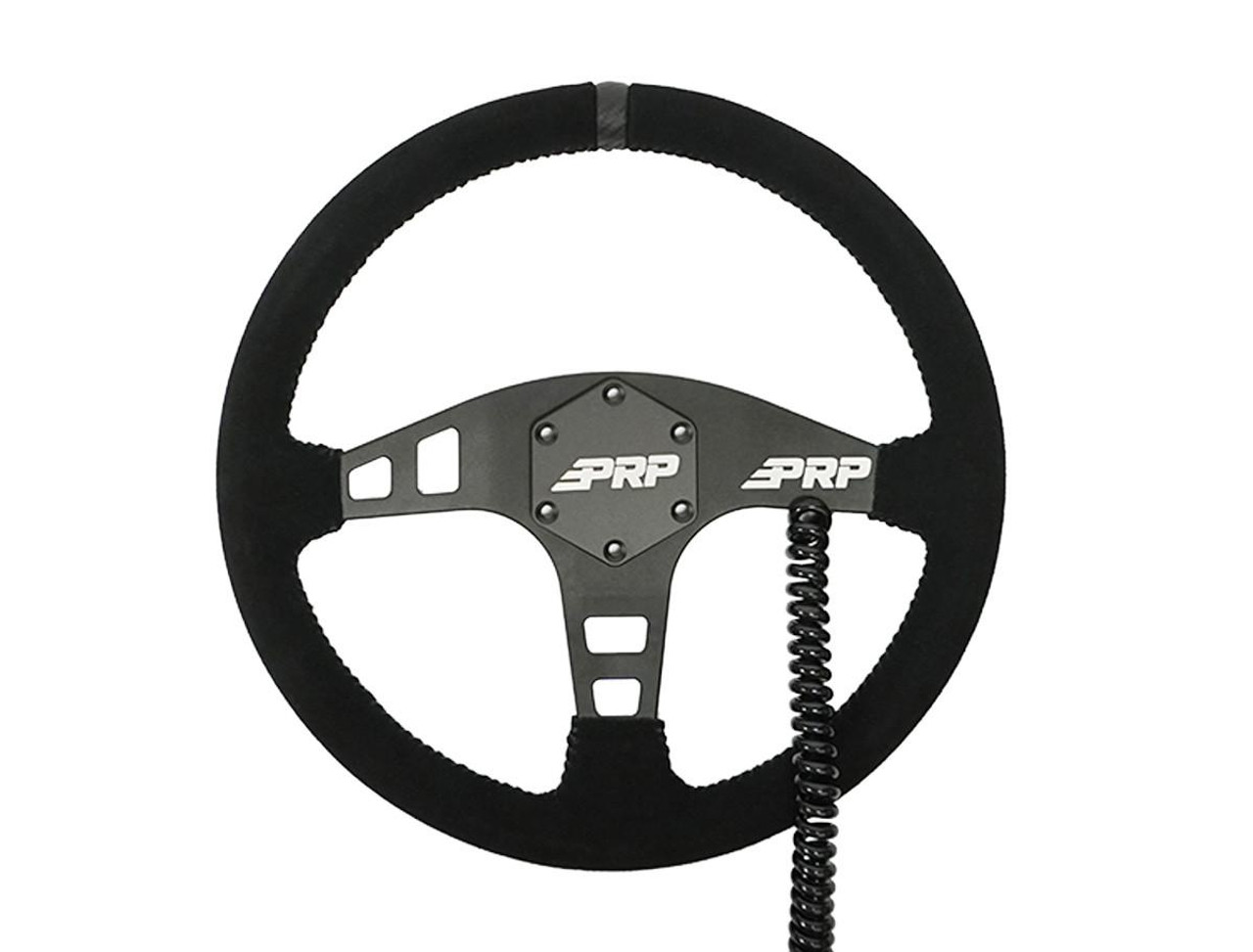 PRP Heated Flat Suede Steering Wheel - Black - G220-H PRP Heated Flat Suede Steering Wheel - Black - G220-H