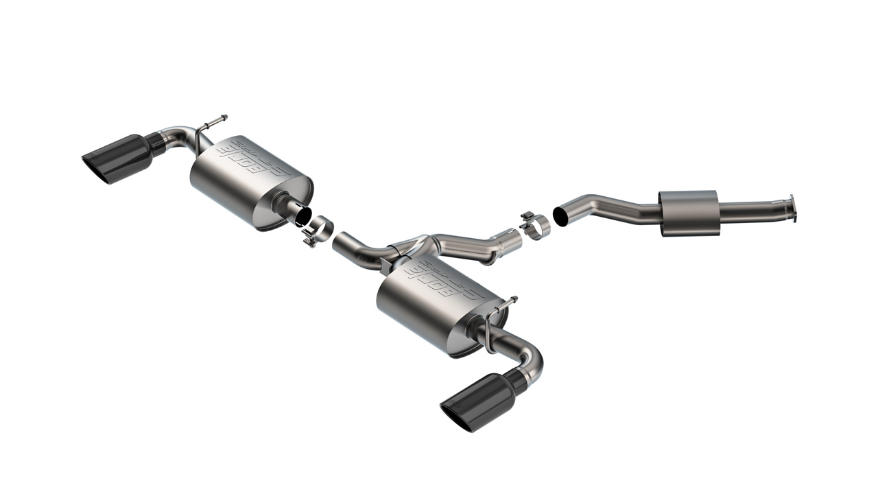 Borla 19-25 Toyota RAV4 Hybrid 2.25 S-Type Cat Back Exhaust - Black Chrome - 141010BC