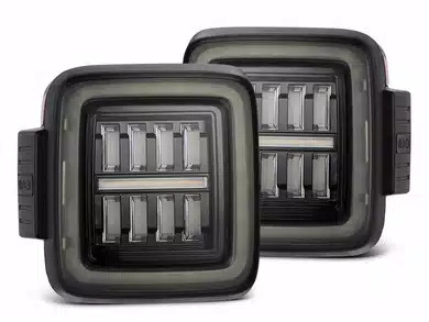 AlphaRex 18-23 Jeep Wrangler JL NOVA Prismatic LED Taillights Alpha-Black - 602010