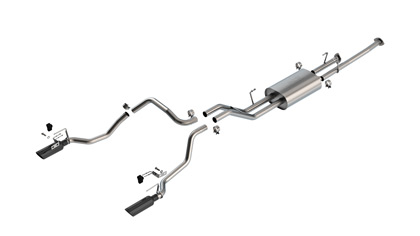 Borla 07-21 Toyota Tundra w/ Long Bed Cat-Back Touring SS Catback Exhaust w/ Black Chrome Tips - 140333BC