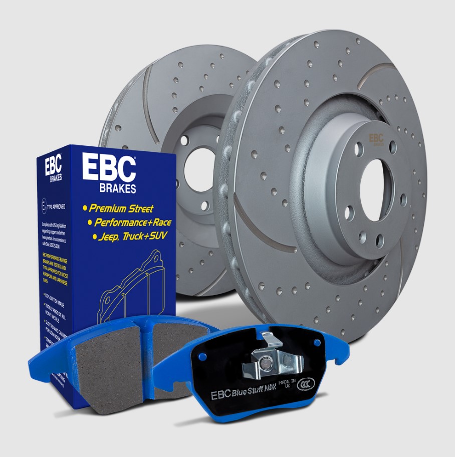 EBC S6 Bluestuff Rear Brake Pads and GD Sport Rear Rotors Kit For 2014-18 Subaru Forester