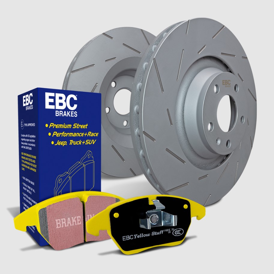 EBC S9 Yellowstuff Rear Brake Pads and USR Slotted Rear Rotors Kit For 2021-24 Ford Bronco