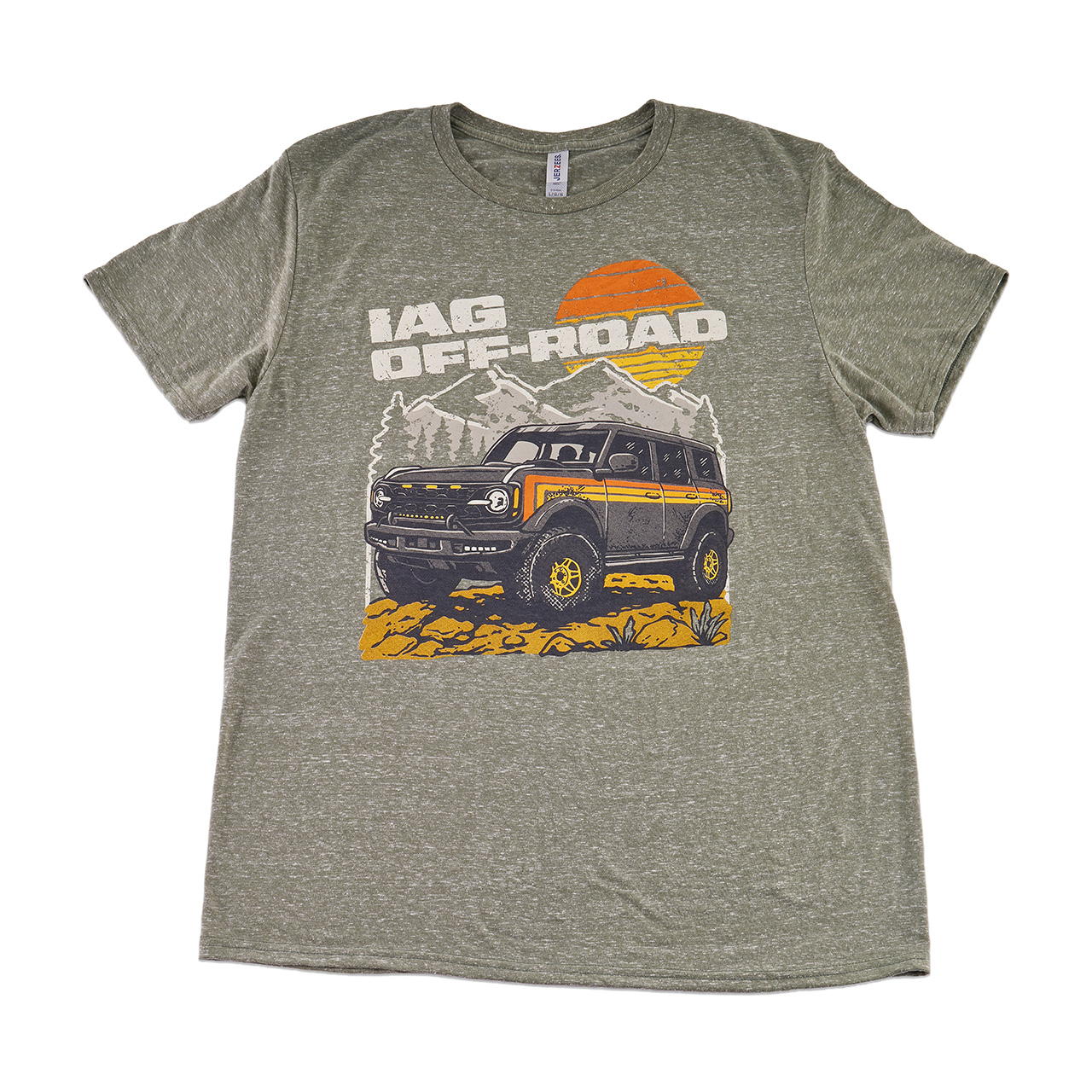 IAG Off-Road Retro Mountain Heather Green T-Shirt IAG Off-Road Retro Mountain Heather Green T-Shirt