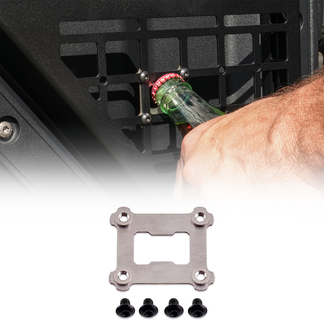 IAG Stainless Steel MOLLE Panel Bottle Opener IAG Stainless Steel MOLLE Panel Bottle Opener