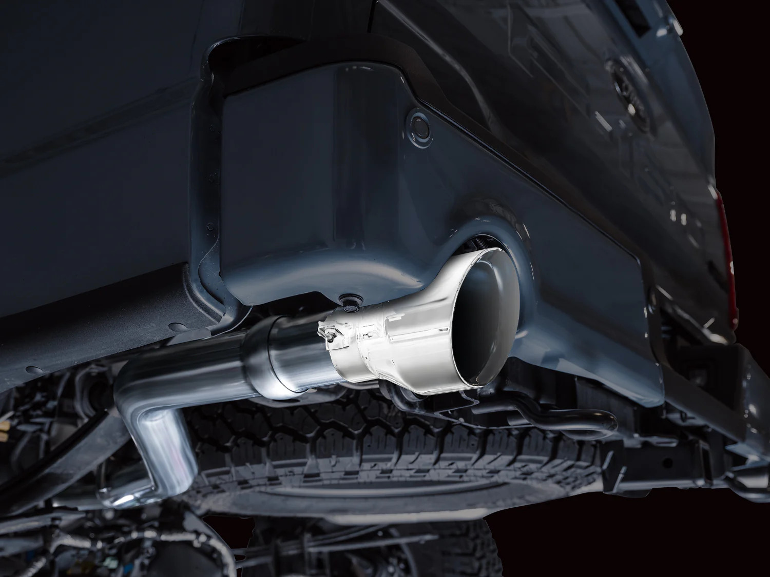 AWE Tuning 2021+ Ford F150 Tremor w/ Bumper Cutouts 0FG Resonated Catback w/ Chrome Silver Tips - 3015-32402