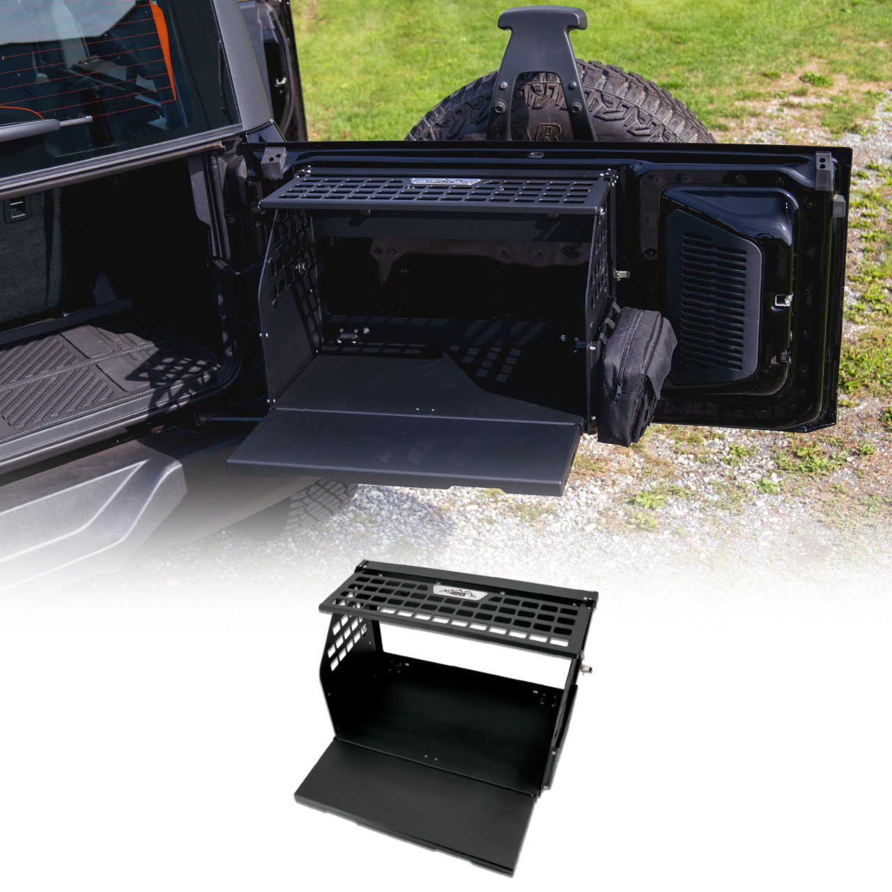 IAG Blemished Aluminum Tailgate Table for 2021+ Ford Bronco (Condition B07)