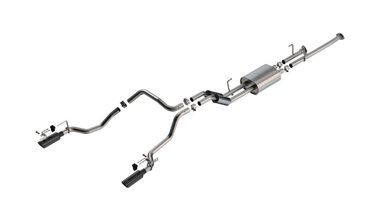 Borla 14-21 Toyota Tundra 4.6L/5.7L S-Type Cat Back Exhaust - 4in Black Chrome Tips - 141027BC