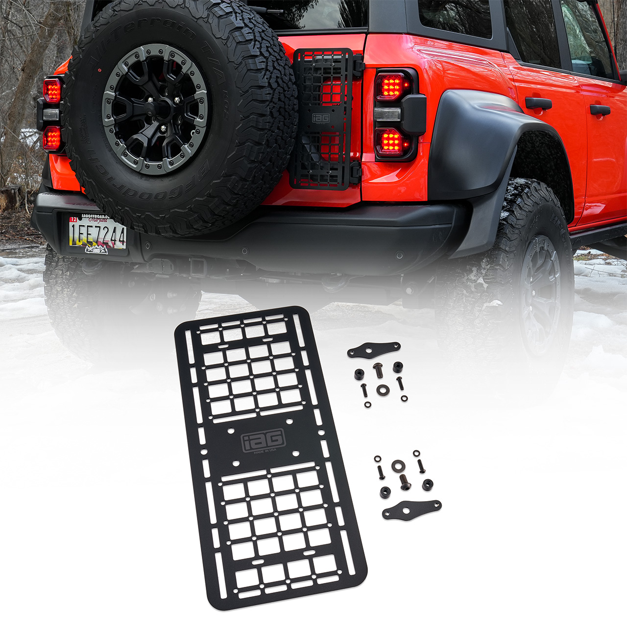 IAG Off-Road Tailgate MOLLE Panel For 2021+ Bronco with IAG X-Brace®