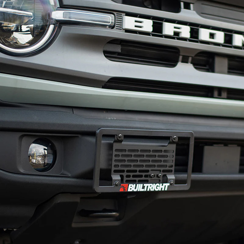 License Plate Relocate Kit - Ford Bronco, Standard Plastic  Bumper, 2021+