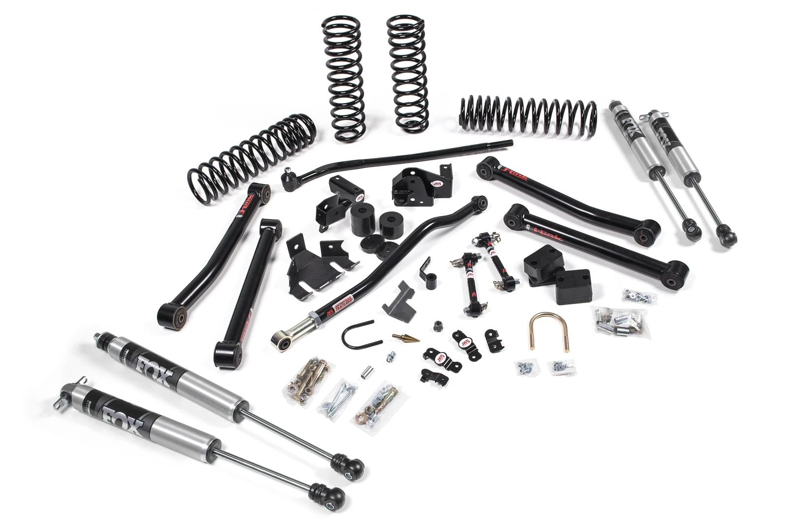 JKS 07-18 Jeep JK J-Konnect 4Dr 3.5in System w/ Fox 2.0 Performance Series Shocks - JSPEC113KFP