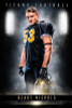 PLAYER BANNER PHOTO TEMPLATE - STADIUM LIGHTS - PHOTOSHOP LAYERED SPORTS TEMPLATE