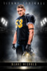 PLAYER BANNER PHOTO TEMPLATE - STADIUM LIGHTS - PHOTOSHOP LAYERED SPORTS TEMPLATE