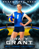 16X20 SPORTS PHOTO TEMPLATE - SPACE VOLLEYBALL - PHOTOSHOP LAYERED SPORTS TEMPLATE