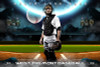 PLAYER & TEAM BANNER PHOTO TEMPLATE - SPACE BASEBALL - PHOTOSHOP LAYERED SPORTS TEMPLATE