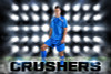 PLAYER & TEAM BANNER PHOTO TEMPLATE - SOCCER LIGHTS - PHOTOSHOP LAYERED SPORTS TEMPLATE