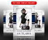 SPORTS TRADING CARDS AND 5X7 TEMPLATE - GRUNGE SPORT