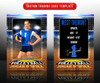SPORTS TRADING CARDS AND 5X7 TEMPLATE - VOLLEYBALL COURT LOGO