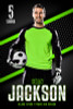 PLAYER BANNER PHOTO TEMPLATE - BOLD - CUSTOM PHOTOSHOP LAYERED SPORTS TEMPLATE