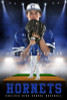 PLAYER BANNER PHOTO TEMPLATE - BASEBALL UPRISE - CUSTOM PHOTOSHOP LAYERED SPORTS TEMPLATE