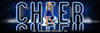PANORAMIC CHEERLEADING BANNER TEMPLATE - NEON CHEER - PHOTOSHOP LAYERED TEMPLATE