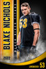 MULTI-SPORT BANNER PHOTO TEMPLATE - STITCHES - CUSTOM PHOTOSHOP LAYERED SPORTS TEMPLATE