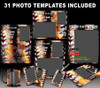 BASEBALL PHOTO TEMPLATES - INFERNO COLLECTION