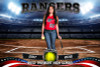 PLAYER & TEAM BANNER PHOTO TEMPLATE - AMERICAN SOFTBALL - PHOTOSHOP SPORTS TEMPLATE