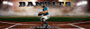 PANORAMIC SPORTS BANNER TEMPLATE - UP IN SMOKE - BASEBALL - LAYERED PHOTOSHOP SPORTS TEMPLATE