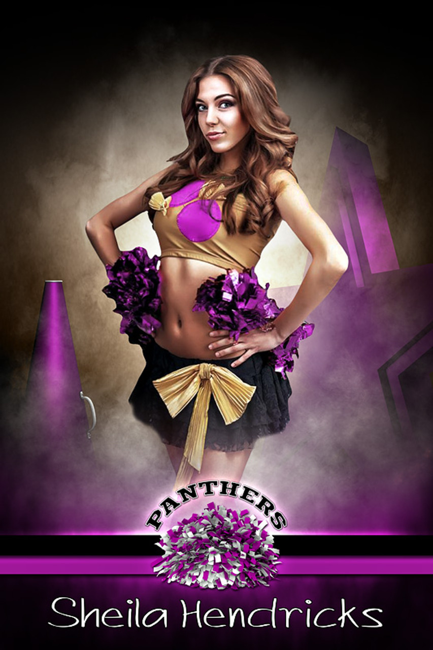 PLAYER BANNER PHOTO TEMPLATE - FANTASY CHEERLEADING - PHOTOSHOP SPORTS TEMPLATE