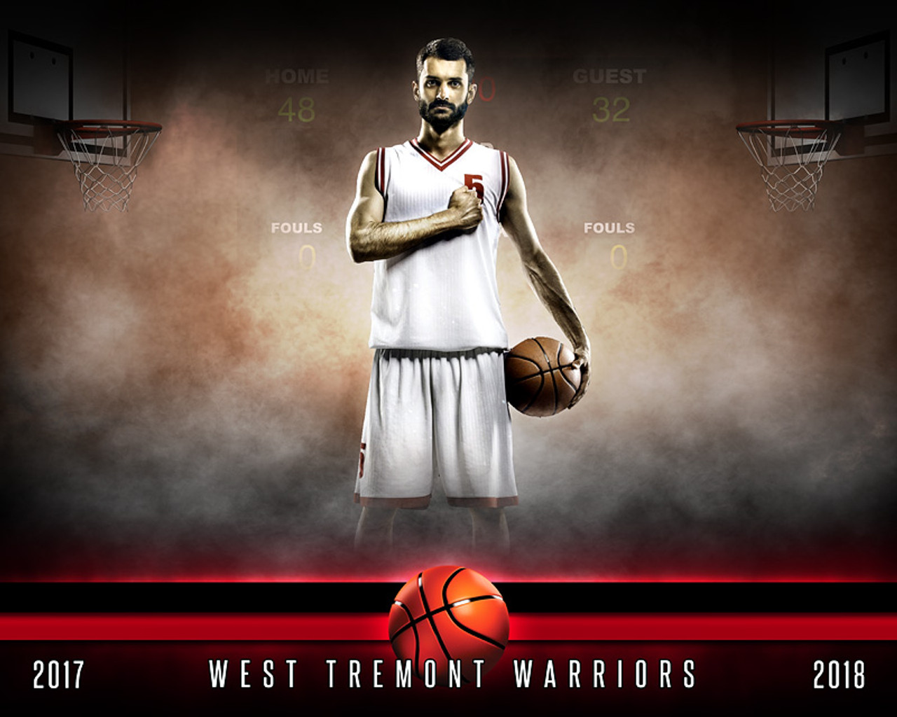 SPORTS POSTER TEMPLATE - FANTASY BASKETBALL- PHOTOSHOP SPORTS TEMPLATE