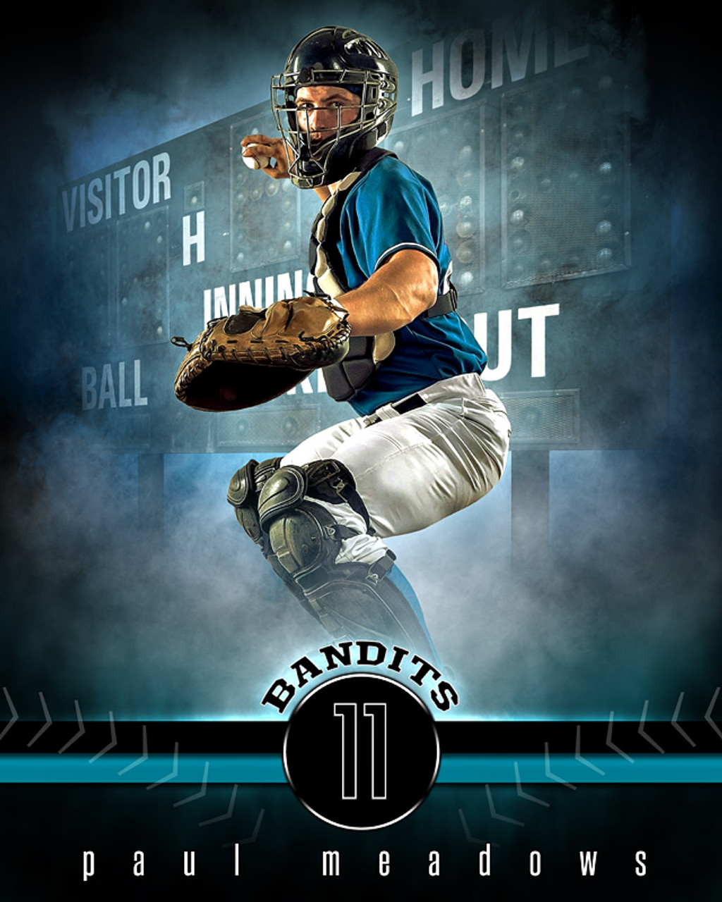 SPORTS POSTER TEMPLATE - FANTASY BASEBALL- PHOTOSHOP SPORTS TEMPLATE