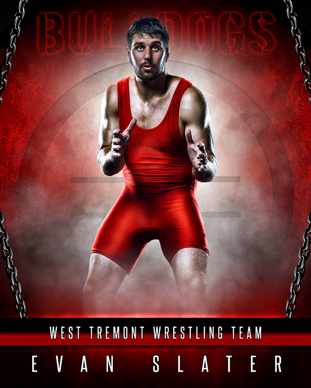 SPORTS POSTER TEMPLATE - FANTASY WRESTLING- PHOTOSHOP SPORTS TEMPLATE