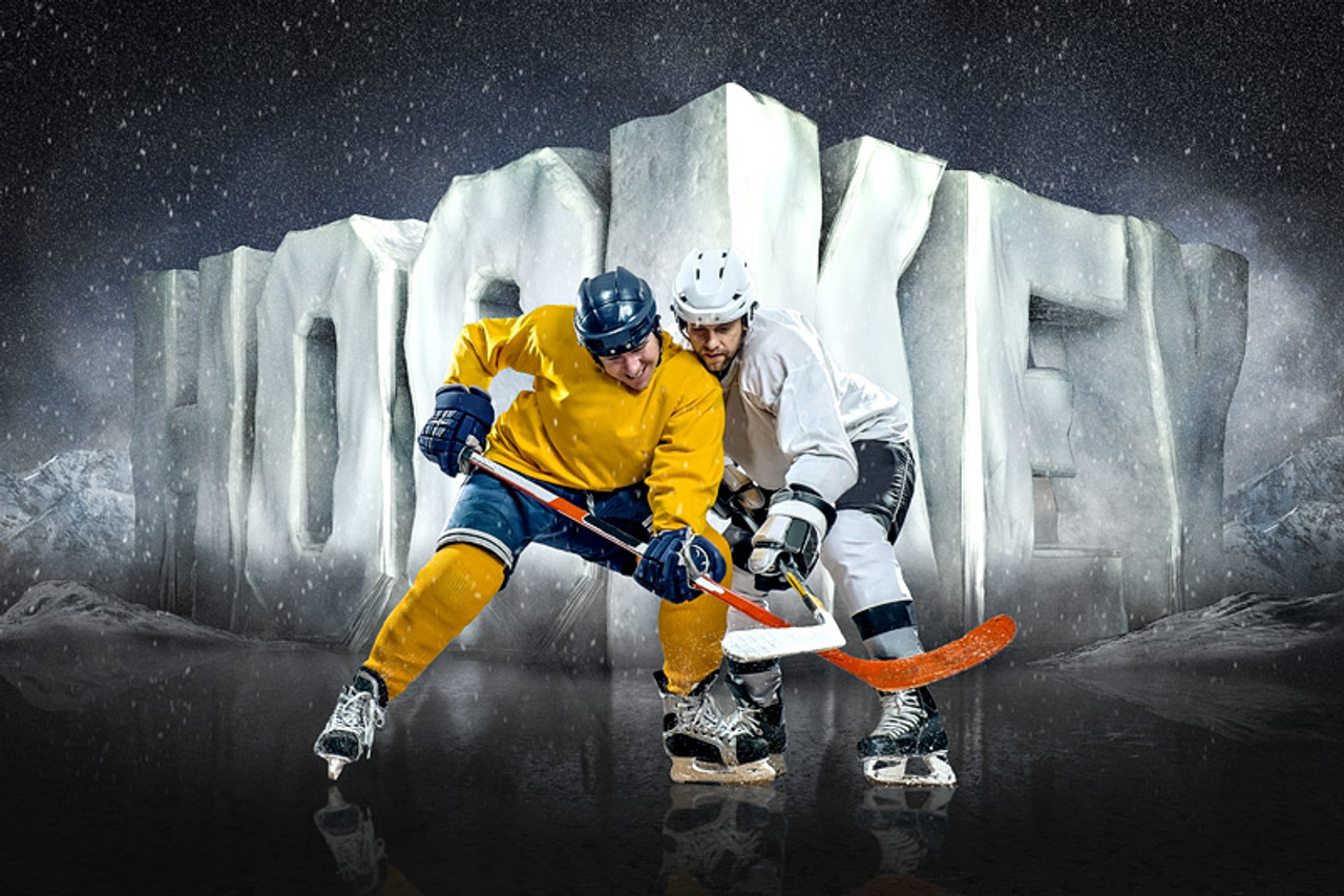 PLAYER & TEAM BANNER PHOTO TEMPLATE - HORIZONTAL - SURREAL HOCKEY