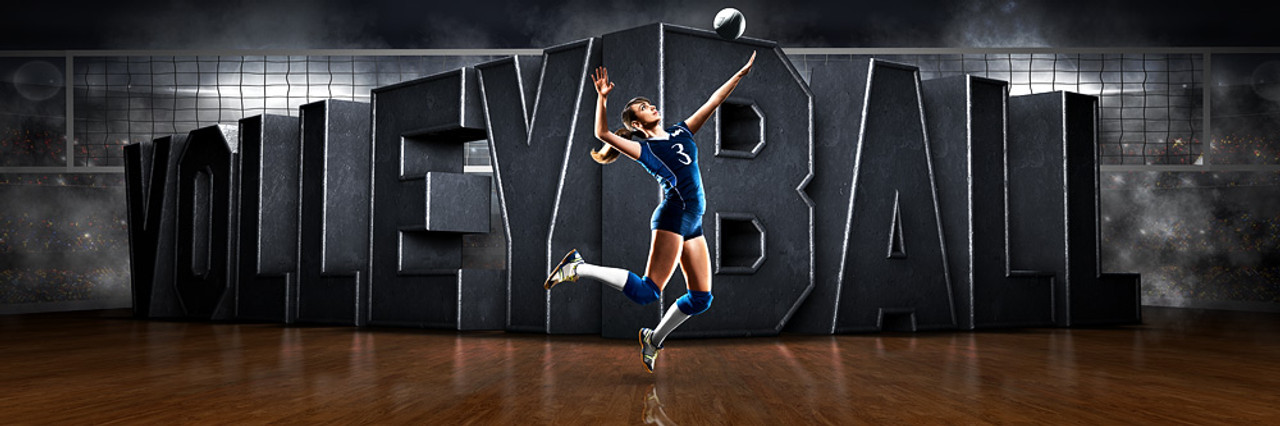PANORAMIC SPORTS BANNER TEMPLATE - SURREAL VOLLEYBALL - LAYERED PHOTOSHOP SPORTS TEMPLATE