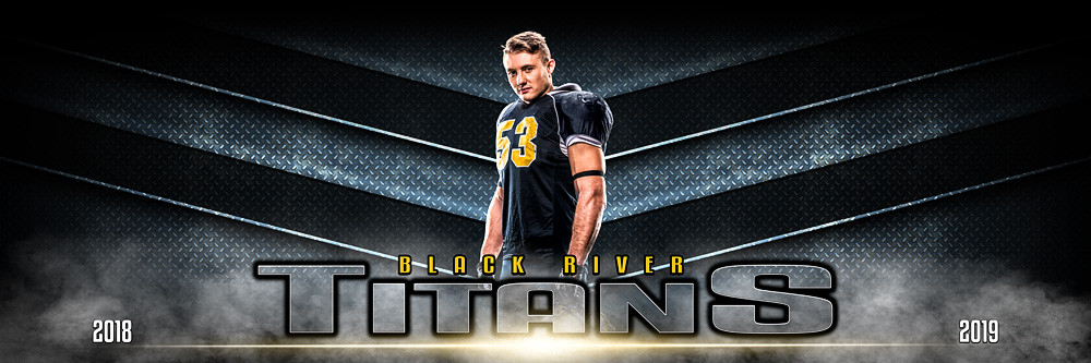 PANORAMIC SPORTS BANNER TEMPLATE - DARK SIDE - PHOTOSHOP LAYERED SPORTS TEMPLATE