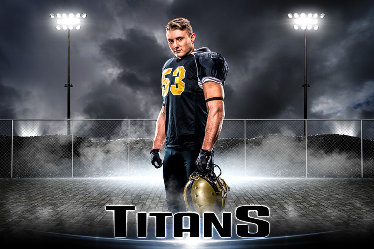 PLAYER & TEAM BANNER PHOTO TEMPLATE - GUARD THE YARD - PHOTOSHOP LAYERED SPORTS TEMPLATE