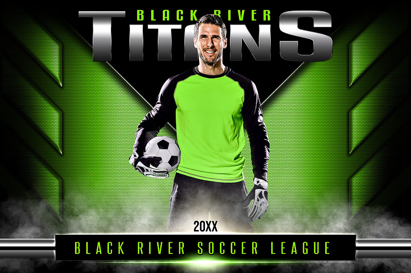 PLAYER & TEAM BANNER PHOTO TEMPLATE - DOUBLE TAKE - PHOTOSHOP LAYERED SPORTS TEMPLATE