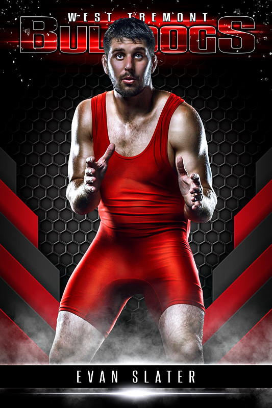 PLAYER BANNER PHOTO TEMPLATE - ELITE - CUSTOM PHOTOSHOP LAYERED SPORTS TEMPLATE