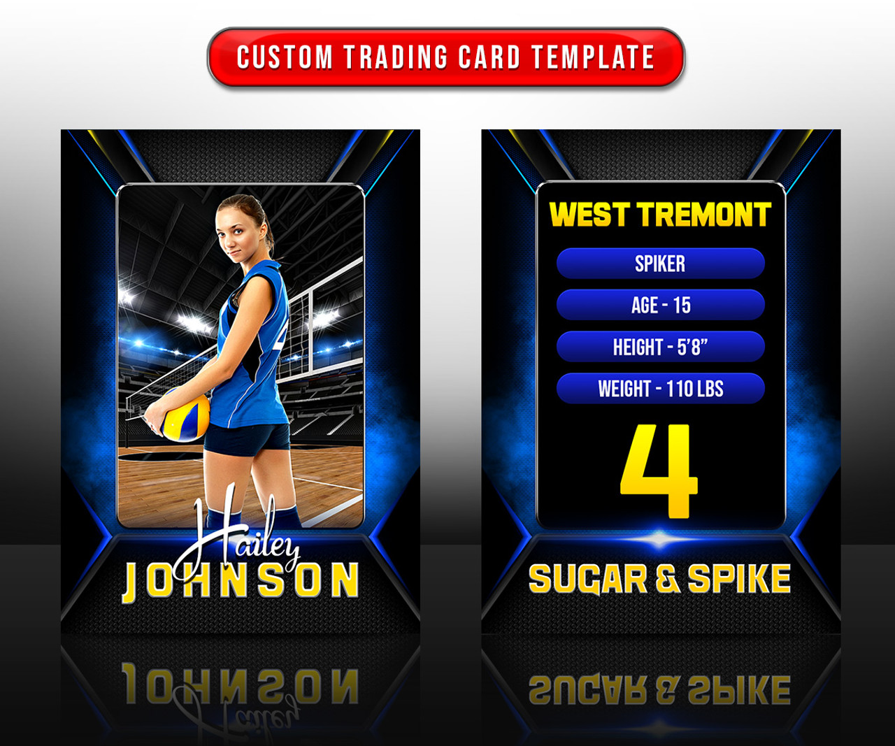 SPORTS TRADING CARDS AND 5X7 TEMPLATE - STANDOUT