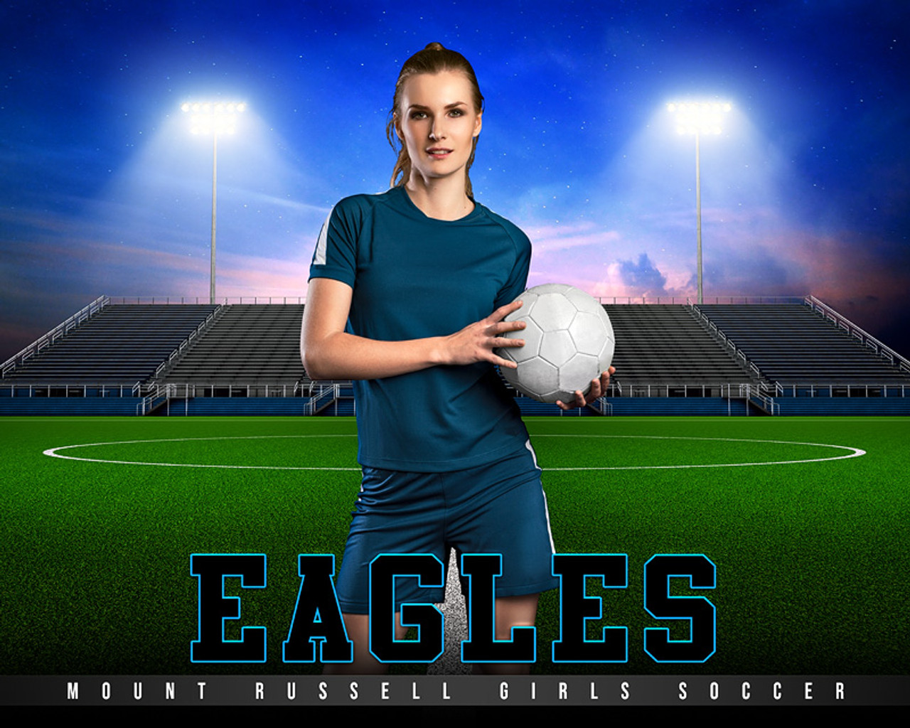 SPORTS POSTER PHOTO TEMPLATE - HOME TURF - SOCCER - CUSTOM PHOTOSHOP LAYERED SPORTS TEMPLATE