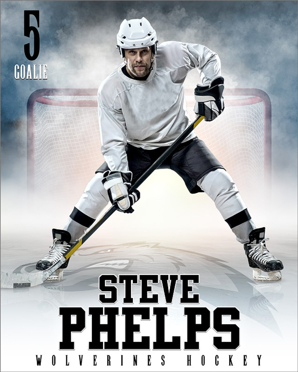 16x20 SPORTS POSTER PHOTO TEMPLATE - FROZEN - CUSTOM PHOTOSHOP LAYERED SPORTS TEMPLATE