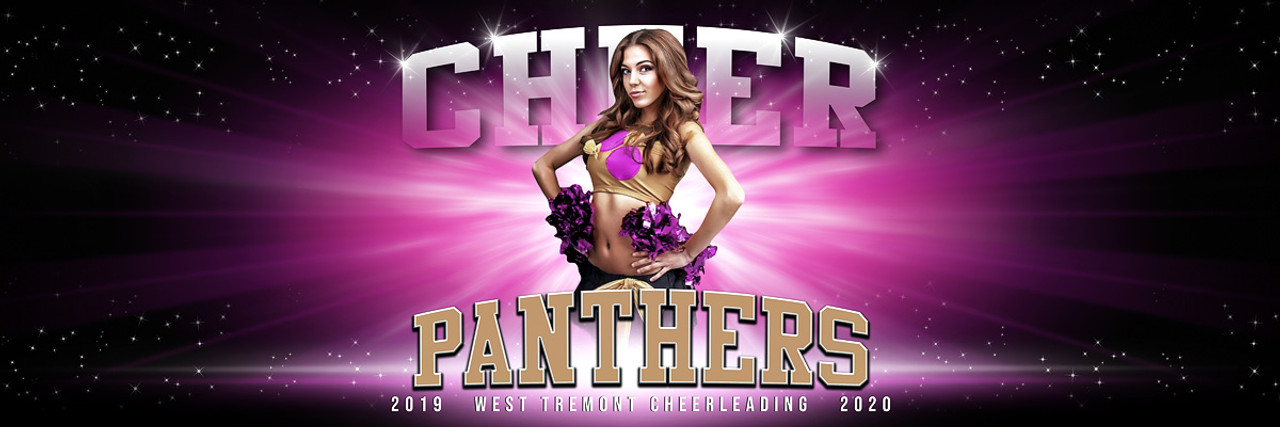 CHEERLEADING AND DANCE PANORAMIC SPORTS BANNER TEMPLATE - GLAMOUR - PHOTOSHOP LAYERED SPORTS TEMPLATE